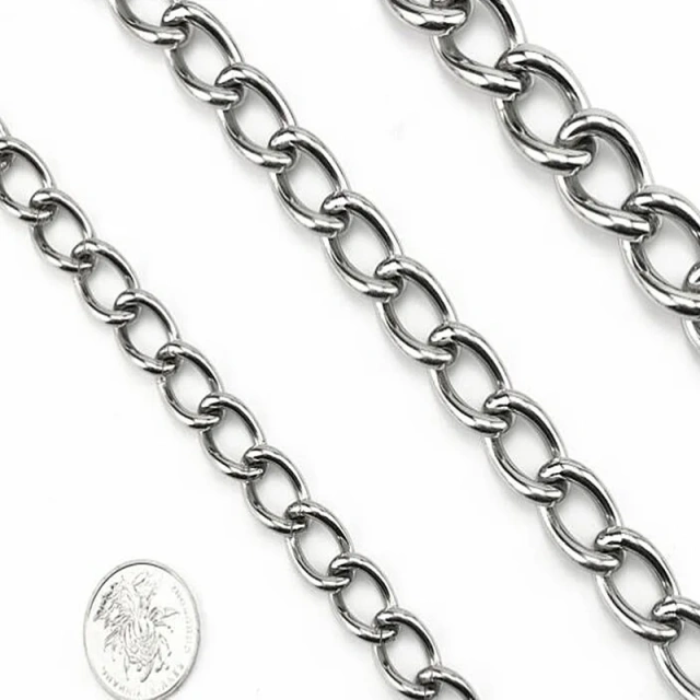 10.6MM/15MM/19MM Width Pet Collars Dog  Chain Stainless Steel P Chain  Rotating Buckle  Choke Dog Chain for Medium and Large Dog