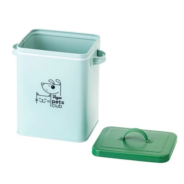 Farmhouse Large Dog Treat  Food Container with Airtight Metal Lid Pet Food Storage Boxes & Bins Hot Sell