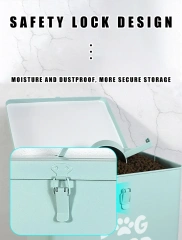 27 L Capacity Durable and Anti-rust Large Pet Food Storage Container for Dog and Cat