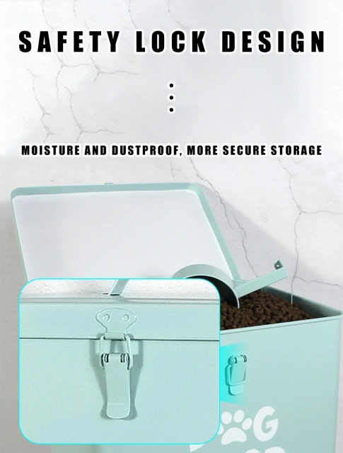 27 L Capacity Durable and Anti-rust Large Pet Food Storage Container for Dog and Cat