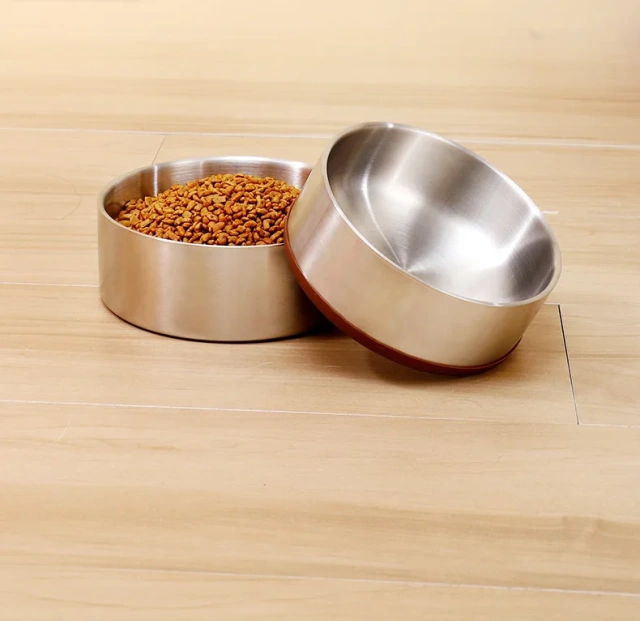 304 Stainless Steel Double Dog Bowl Big Capacity Anti Break Dog Water  Bowl Dog Food Bowl