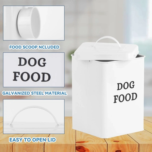 Factory Stock   Airtight Food Storage Container Set  Metal Dog Food and Dog Treat Storage Container Sets