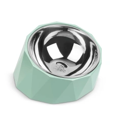 2023 New Smart Stainless Steel Pet Feeder Dog Pet Bowls Food Feeder With Rubber Base