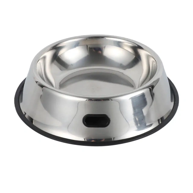 Factory Direct Stainless Steel Dog Bowl Open Hole Stainless Steel Pet Feeder  Stainless Steel Dog  Food Bowl