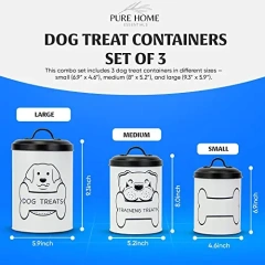 狗粮储存罐套装金属狗零食容器带盖批发接受定制