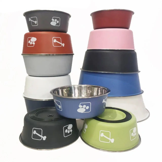 Safety Light Stainless Steel Elevated Cat Food Bowl Raised Non Slip Dog Bowls