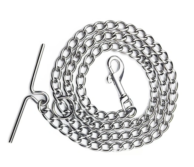 2MM /2.5MM/3MM  Stainless Steel  Integrated Dog Chain Dog Leash Dog Collar Set  for Dog Walking