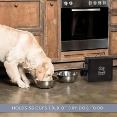 Retro Dog Food Canister Dog Food Storage Container Modern Farmhouse Style Storage Bin for Pet Food Cookie Canister Jar for Dogs