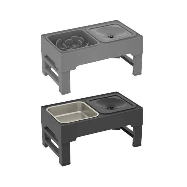 2023 New Arrival Adjustable Elevated Raised Luxury Stainless Steel Raised Dog Food Water Bowls Pet Feeding Food Bowls