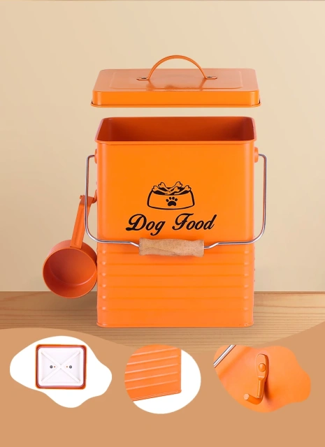 Factory Direct Sale Metal  3 Pieces Airtight Pet  Food Storage Container Set  for Dog Food Dog Accessories Dog Toy