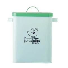 Farmhouse Large Dog Treat  Food Container with Airtight Metal Lid Pet Food Storage Boxes & Bins Hot Sell