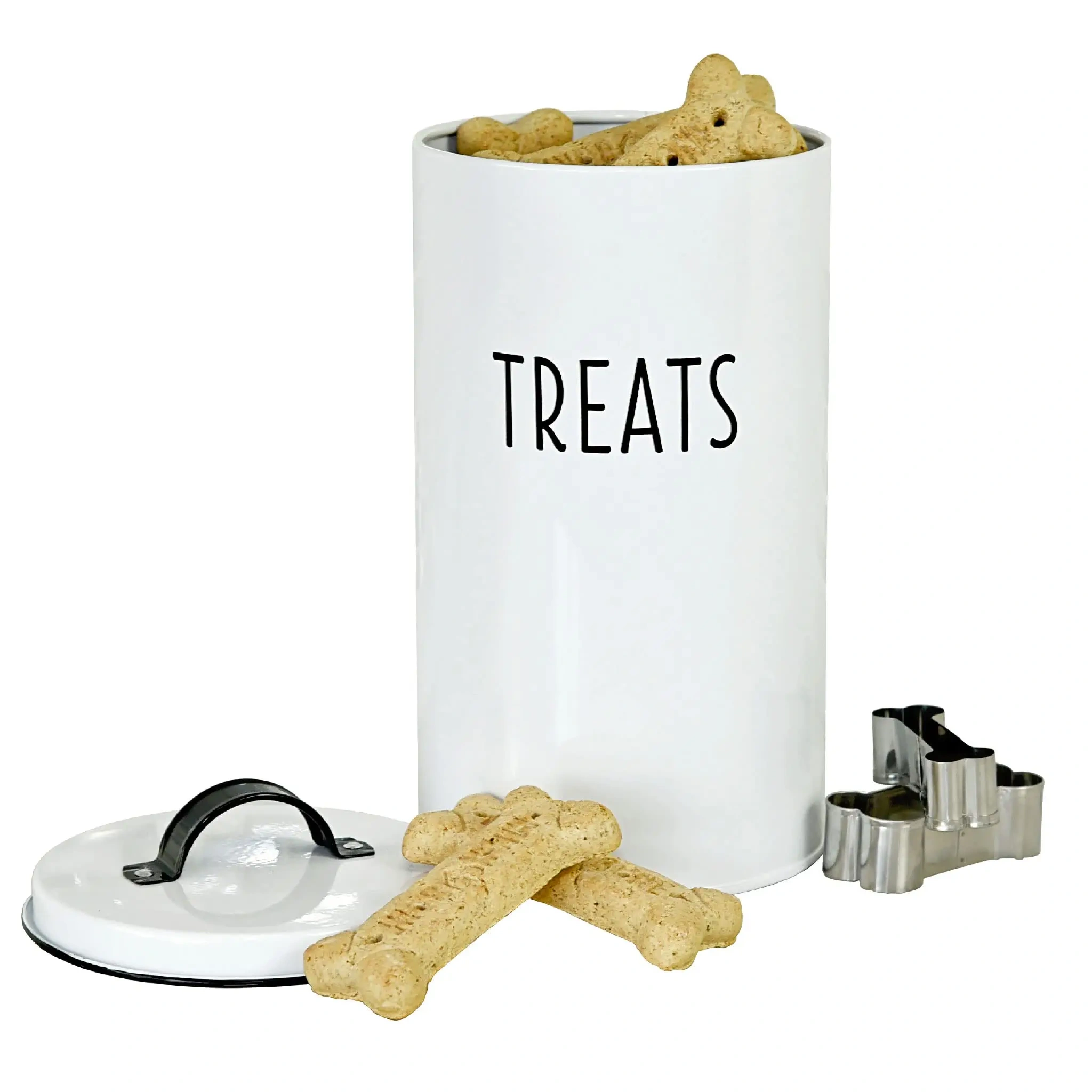 Wholesale Metal Storage Box Food Grade Countertop Farmhouse Pet Food Bin Large Pet Food Storage Container with Fitted Lid