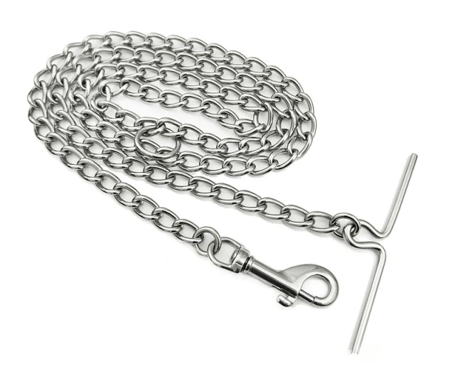 2MM /2.5MM/3MM  Stainless Steel  Integrated Dog Chain Dog Leash Dog Collar Set  for Dog Walking