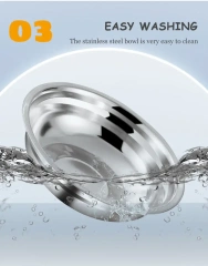 Custom Stainless Steel Dog Bowl Wholesale Pet Cat Food Feeder Stainless Steel Bowls