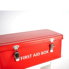 Red Medicine Storage Box Iron Storage Trunks Without Patterns Powder Coated Home Decor Home Storage Living Room Decor