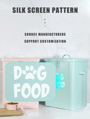 27 L Capacity Durable and Anti-rust Large Pet Food Storage Container for Dog and Cat