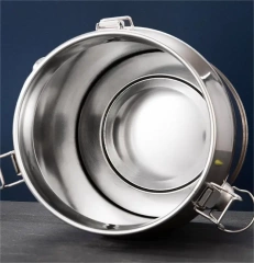 New Arrival  Container with Buckle Dustproof  Moisture-proof  Stainless Steel sealed Pet Food Storage Container