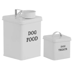 Factory Stock   Airtight Food Storage Container Set  Metal Dog Food and Dog Treat Storage Container Sets