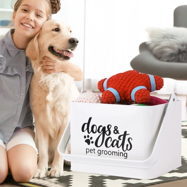 New Arrival Pet Groming Tools Kit Storage Box Pet Toys Storage Basket  for Dog