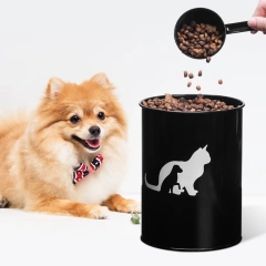 Set of 3  Airtight Kitchen Food Storage Container  Pet Treat Canister  Set with Plastic Lids