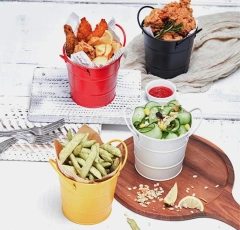 Mini French Fries Barrels Snack Chicken Wing Vegetables Salad Fried Food Bucket for Dishes Potato Tool Kitchen Accessories