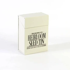 Portable Garden Seed Box Galvanized Iron Metal Seeds Organized Storage Container Flower Classified Storage