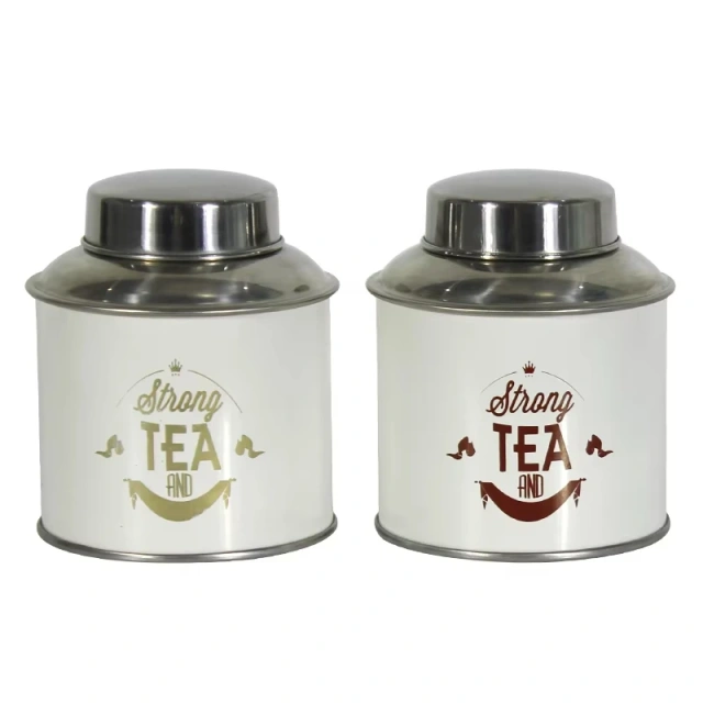 Factory Customize Metal Stainless Steel Luxury Tea Packing Double Lid Airtight Tea Canister with Cheaper Price