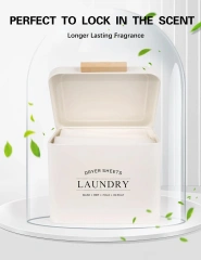 Metal Farmhouse Dryer Sheet Container Dryer Sheet Holder with Hinged Lid for Laundry Room Organization