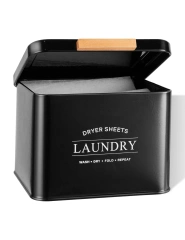 Metal Farmhouse Dryer Sheet Container Dryer Sheet Holder with Hinged Lid for Laundry Room Organization