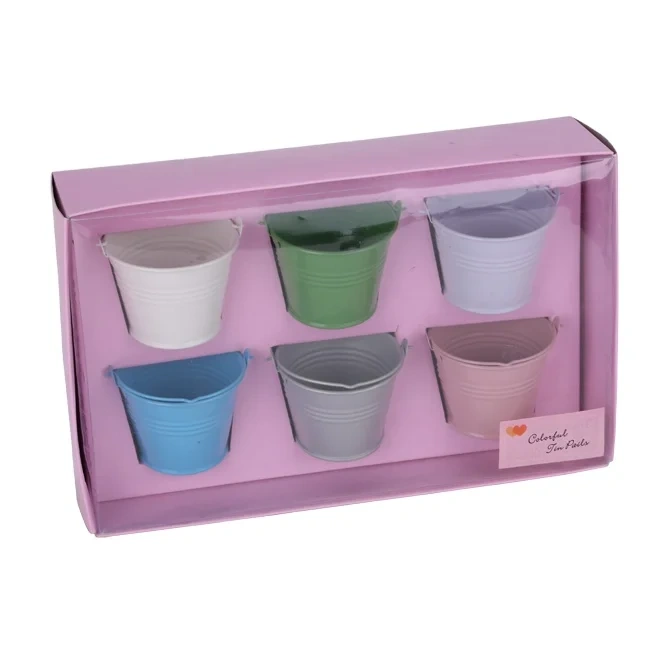 Colorful Bucket Egg Cups Galvanized Iron Gift Bucket