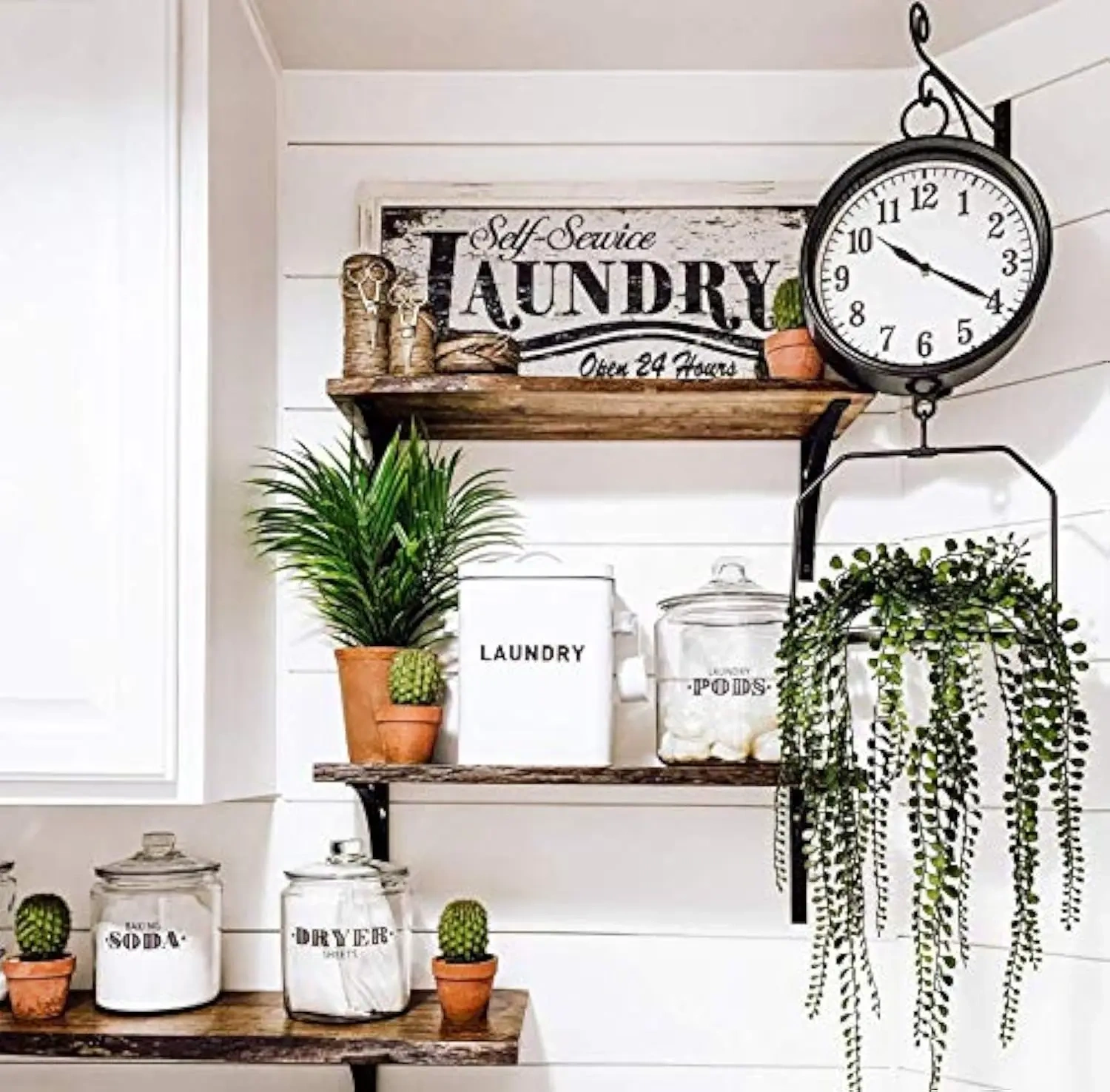 Laundry Detergent Powder Container Dispenser Holder Laundry Room Organization Storage Box White Laundry Box