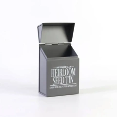 Portable Garden Seed Box Galvanized Iron Metal Seeds Organized Storage Container Flower Classified Storage