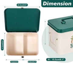 工厂定制镀锌铁金属种子储存箱，带侧把手和闩锁