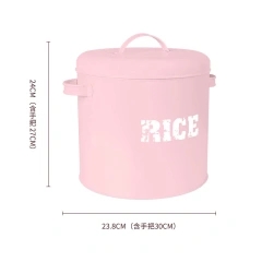 Metal Food Rice Storage Tin Jar Container with Airtight Lid Cereal Storage Container