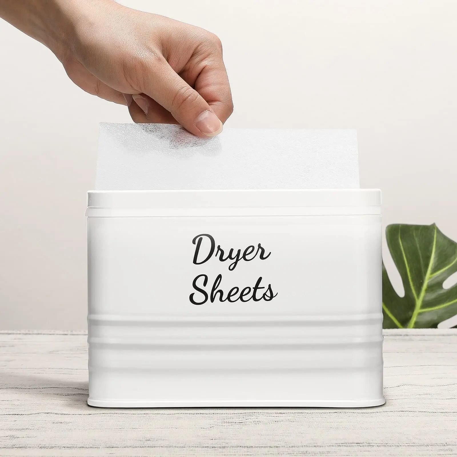 Modern Laundry Storage Container Dryer Sheets Holder for Laundry Room Organization and Decor