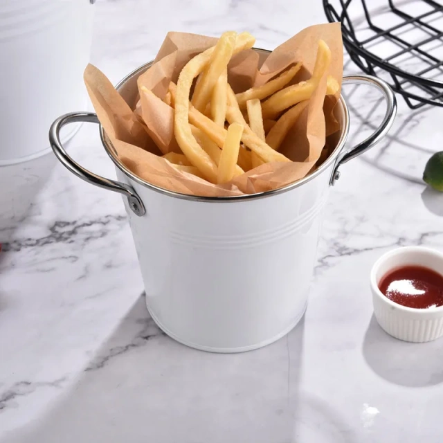 Mini French Fries Barrels Snack Bucket Chicken Wing Fries Fried Chicken Bucket Bar Restaurant Ice Bucket Fried Food Container