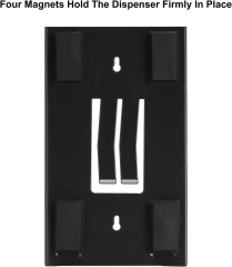 黑色壁挂式磁性手套/纸巾分配器手套箱支架