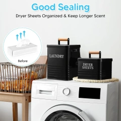 金属洗衣粉容器，带烘干纸支架，现代农舍洗衣液容器