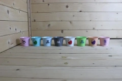 Colorful Bucket Egg Cups Galvanized Iron Gift Bucket