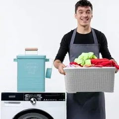 Housewares Laundry Powder Container with Scoop for Detergent Powder Laundry Detergent Container Laundry Soap Dispenser with Lid