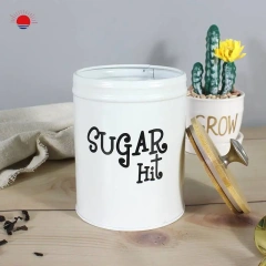 Top Sale Set of 3 Round Tea Coffee Sugar Kitchen Household Bamboo Lid Storage Container