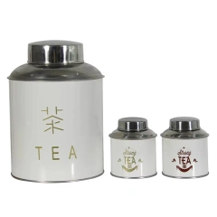 Factory Customize Metal Stainless Steel Luxury Tea Packing Double Lid Airtight Tea Canister with Cheaper Price