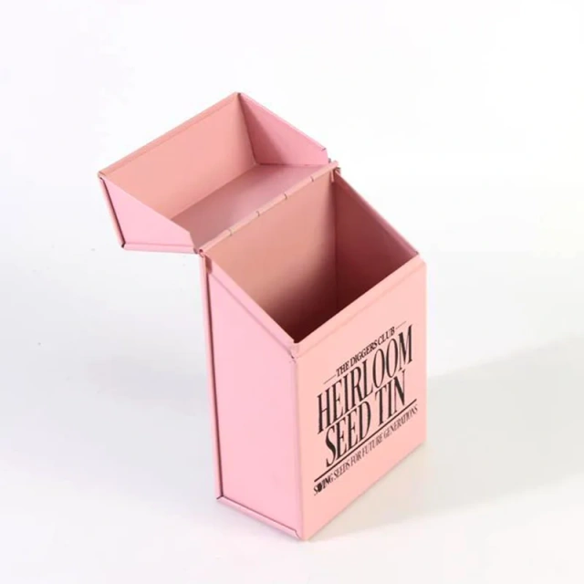 Portable Garden Seed Box Galvanized Iron Metal Seeds Organized Storage Container Flower Classified Storage