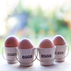 Colorful Bucket Egg Cups Galvanized Iron Gift Bucket