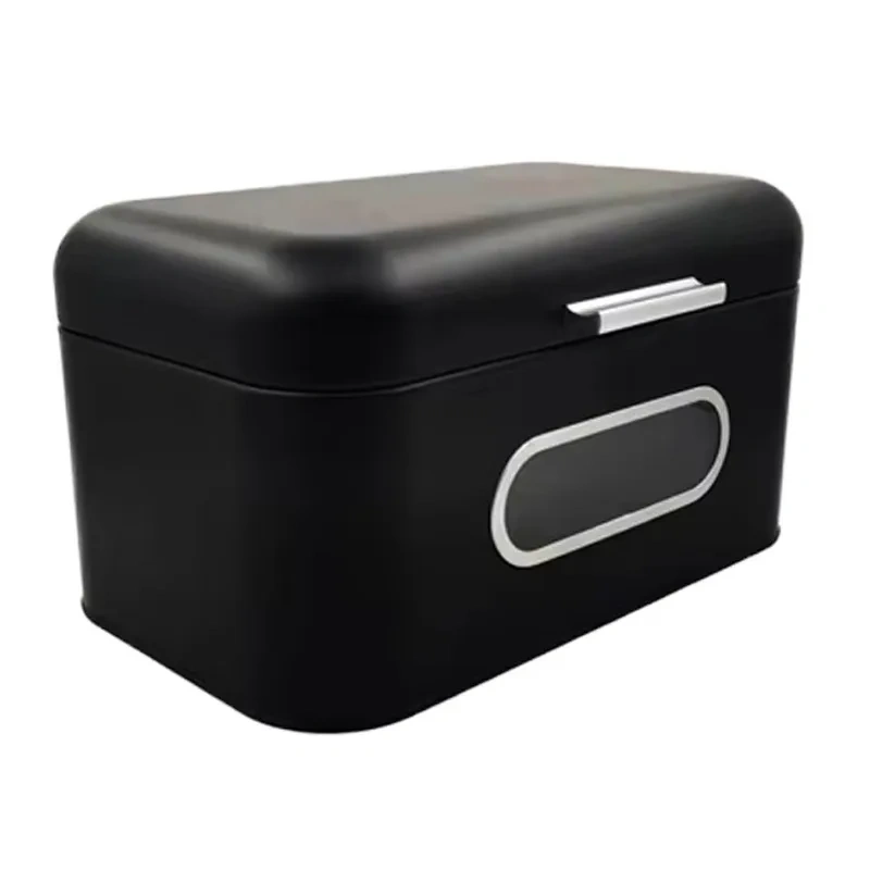 Galvanized Iron Bread Box Kitchen Countertops Metal Storage Bread Box Cabinet Vintage Black Bread Box With Window