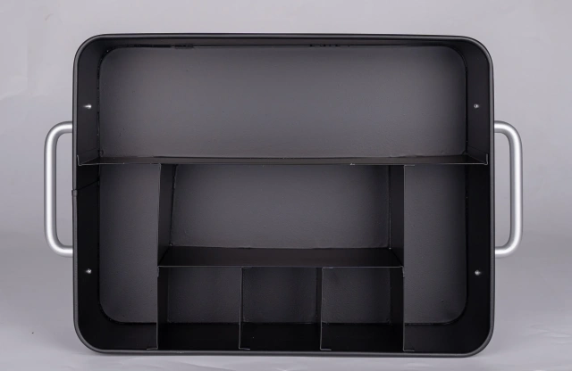 Kitchen Cabinet Organizer Galvanized Iron Silverware Drawer Iron Kitchen Utensil Holder and Cutlery Tray for Flatware Knives