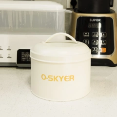 Factory Wholesale Office  Metal Storage Bucket Coffee Canister Kitchen Tissue Container with Lid