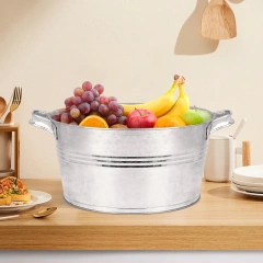 Stainless Steel Ice Storage Container Camp Storage Bucket Large Sizes Custom Made Hotel Handle Ice Bucket