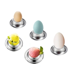 Egg Boiler Steamer for Breakfast Stainless Steel Brunch Soft Boiled Egg Container Stand Egg Cups Holder