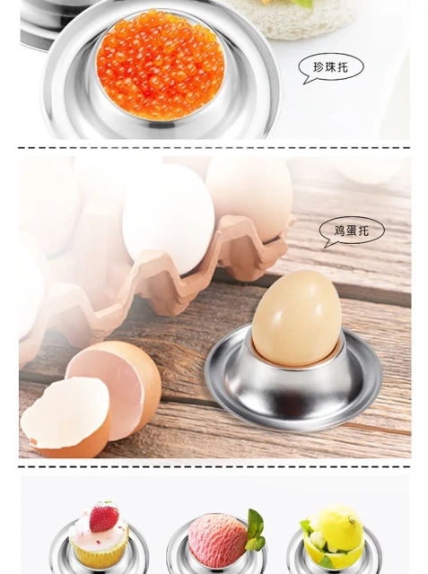 Egg Boiler Steamer for Breakfast Stainless Steel Brunch Soft Boiled Egg Container Stand Egg Cups Holder